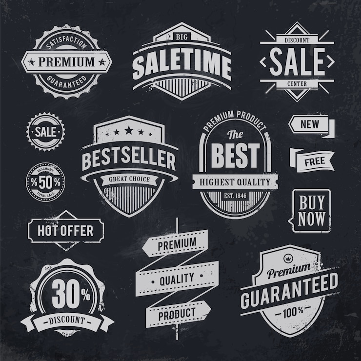 Free Vector vintage badge collection