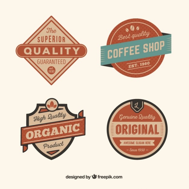 Free vector vintage badge collection