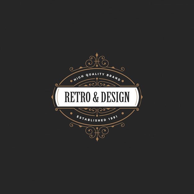 Vintage Badge Logo. Retro Classic style