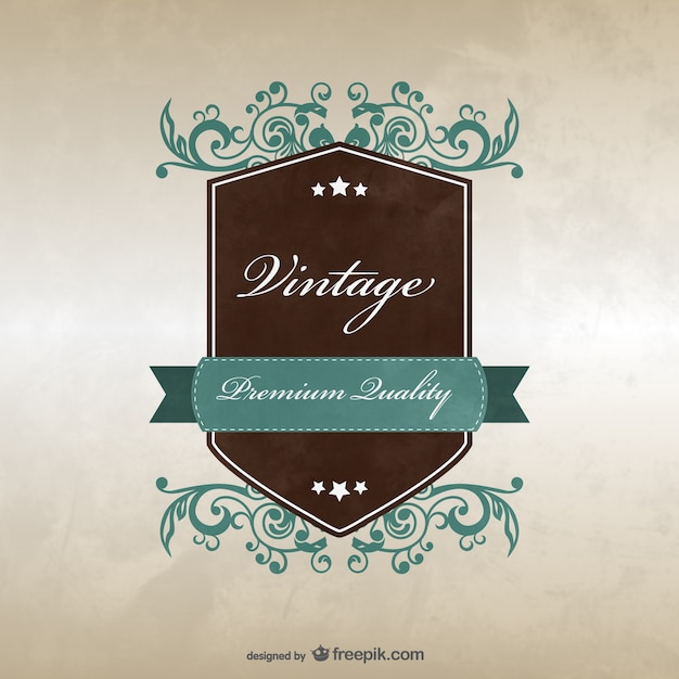 Free vector vintage badge template design