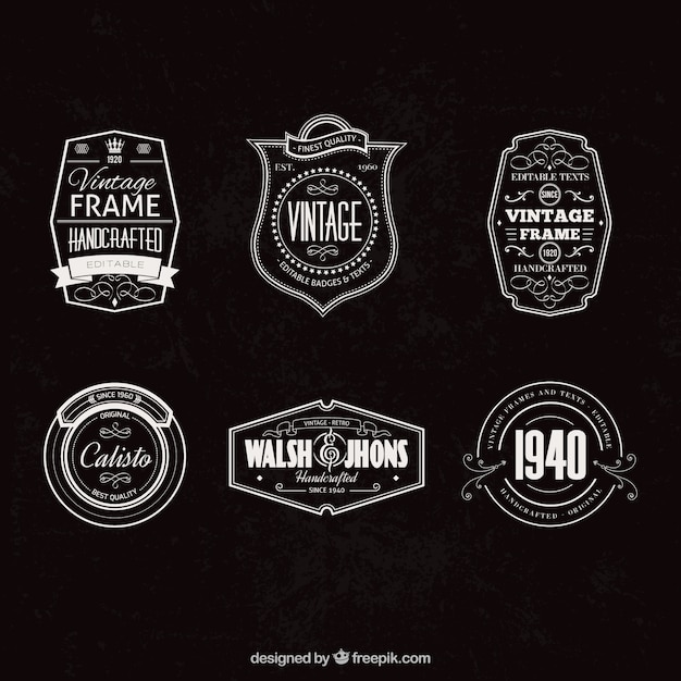 vintage badges pack