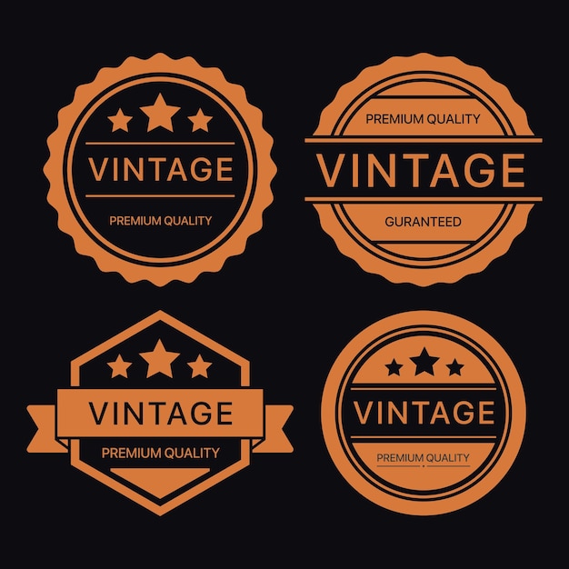 Vettore gratuito distintivi vintage set