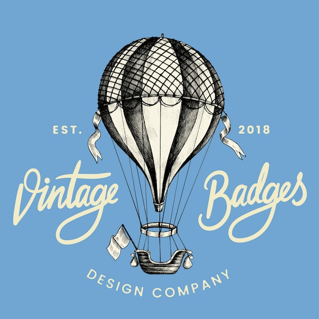 Free vector vintage balloon logo design vector