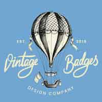 Free vector vintage balloon logo design vector