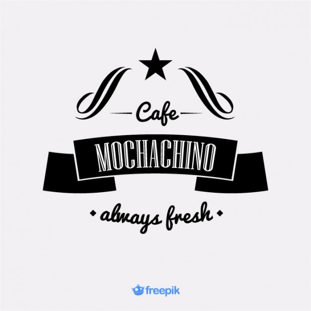 Vintage banner about mochachino coffee