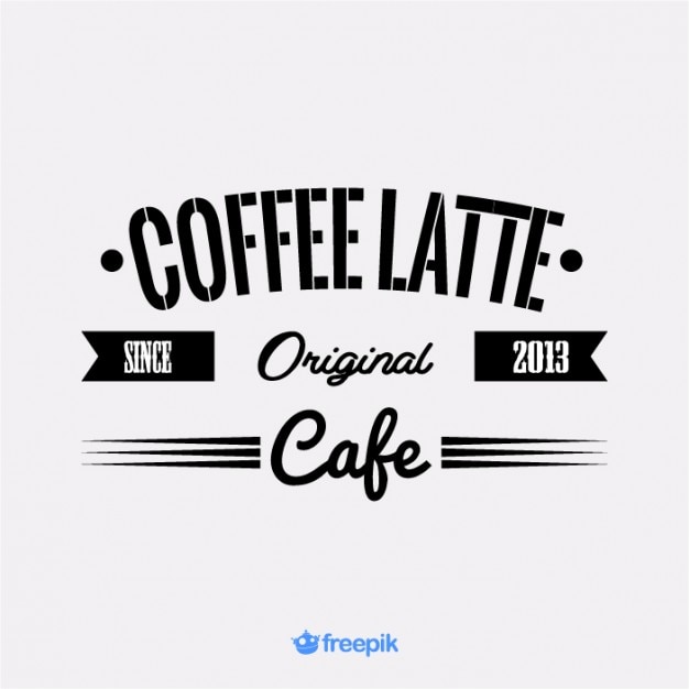 Free vector vintage banner of latte