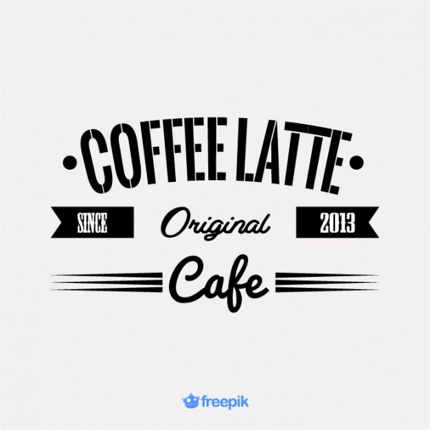 Vintage banner of latte