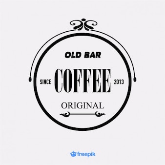 Vintage banner old bar coffee