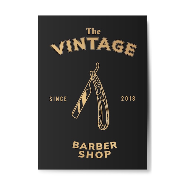 Vintage barber shop illustration