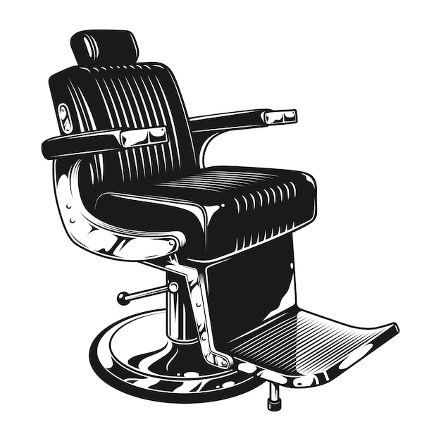 ヴィンテージ理髪店のモダンな椅子のテンプレート