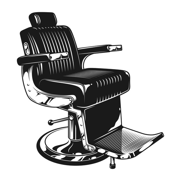Урожай парикмахерская современный стул шаблон