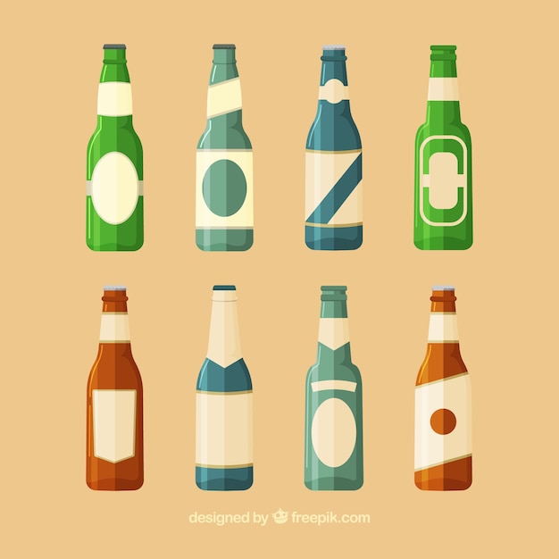 Free vector vintage beer bottle collection