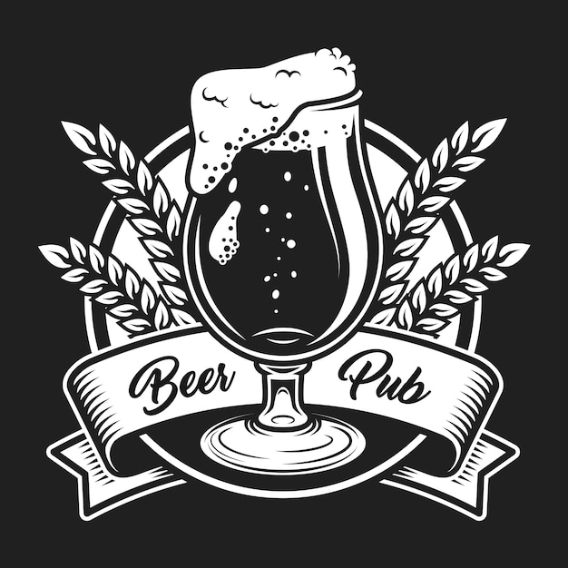 Vintage beer festival logo concept