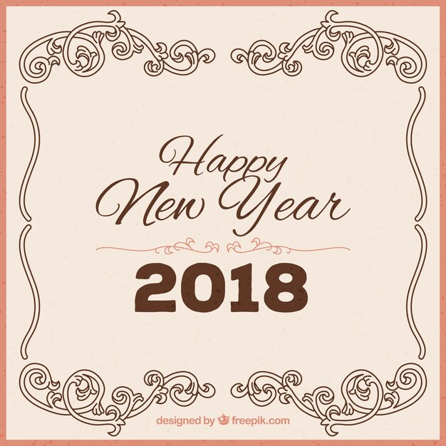 Vintage beige new year background