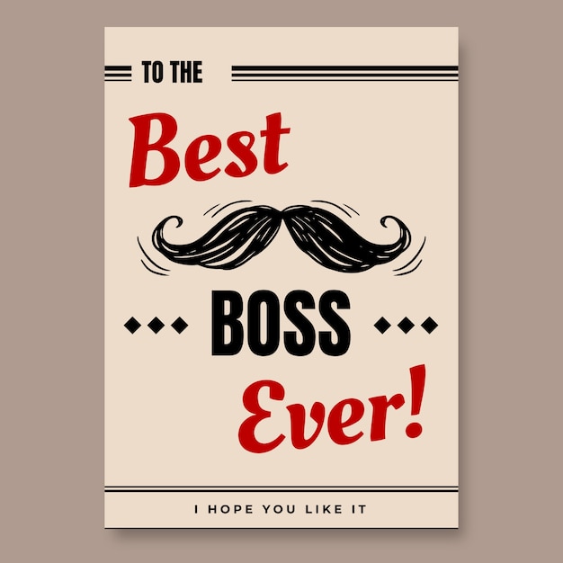 Vintage best boss ever card