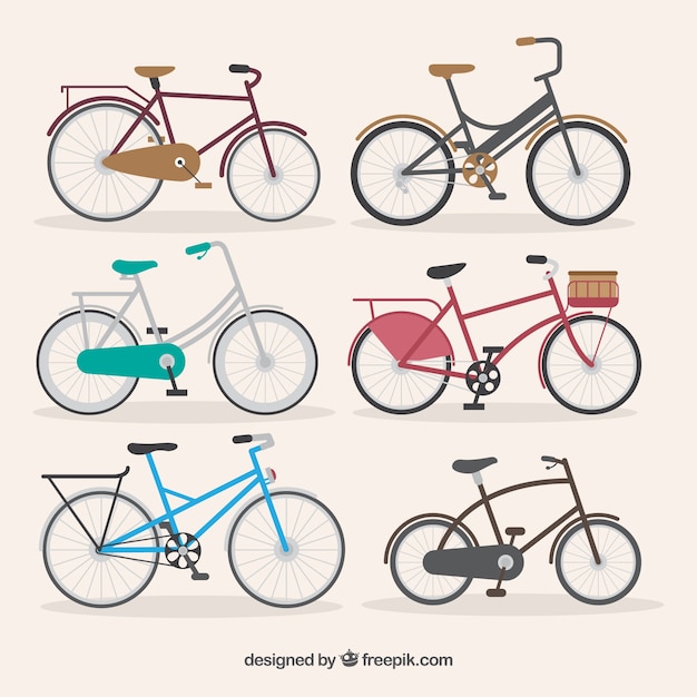 Free vector vintage bicycle pack