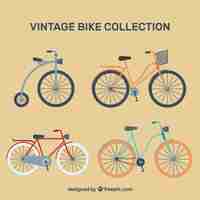 Vettore gratuito collezione vintage bicicletta