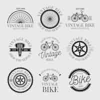 無料ベクター ヴィンテージバイクのロゴコレクション