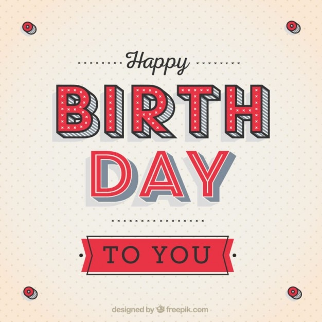 Free vector vintage birthday card