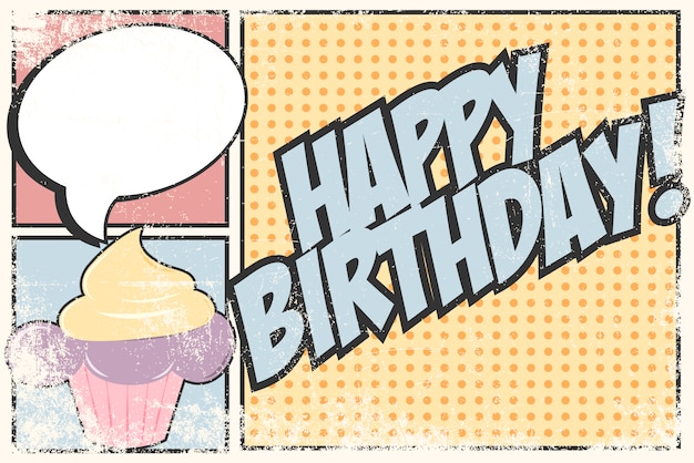 Vintage Birthday Design – Free Download – Vector Templates