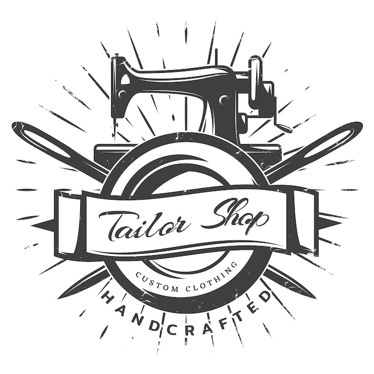 Free Vector vintage black tailor label template
