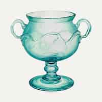 Free vector vintage blue pitcher vector illustration, remixed from the artwork by giacinto capelli