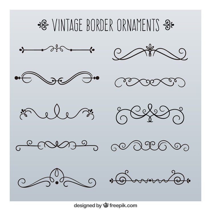 Free Vector vintage border ornaments