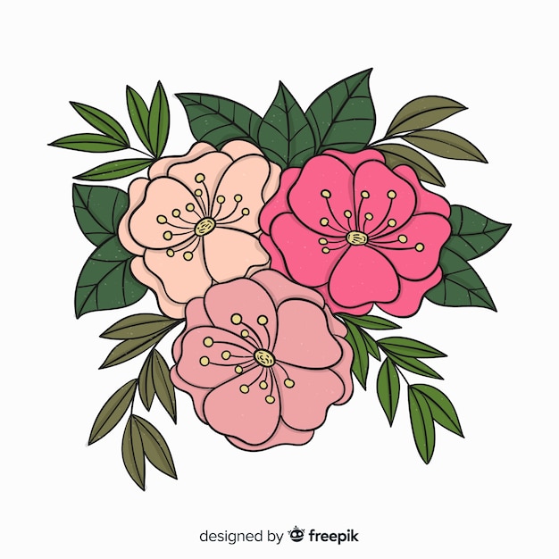 Free vector vintage botanical flower bouquet