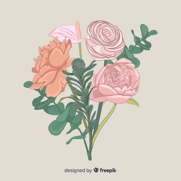 Free vector vintage botanical flower bouquet