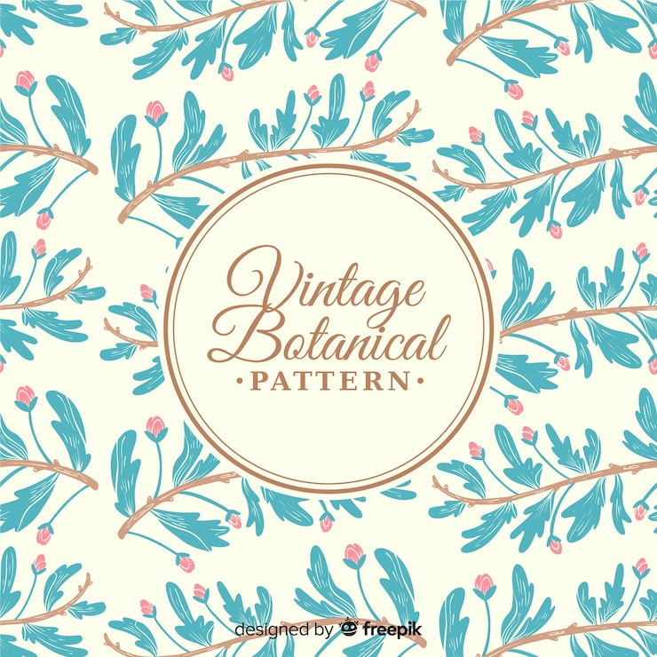 Free Vector vintage botanical pattern
