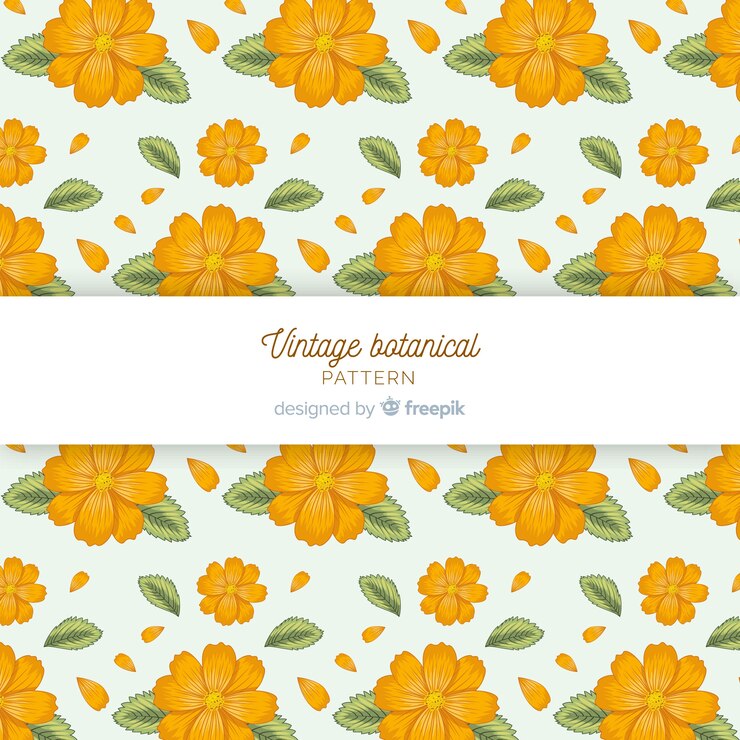 Free Vector vintage botanical pattern