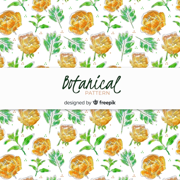 Free vector vintage botanical pattern