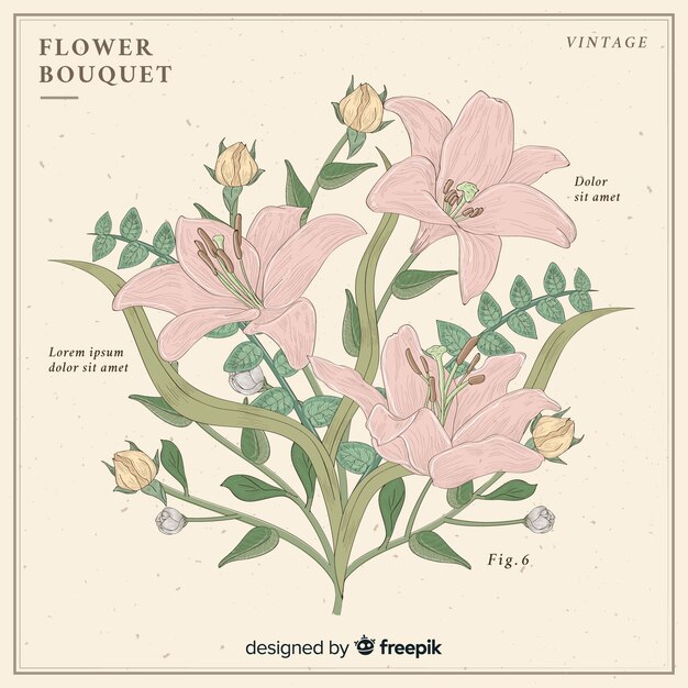 Free Vector vintage bouquet