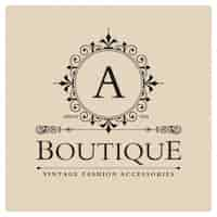 Free vector vintage boutique logo