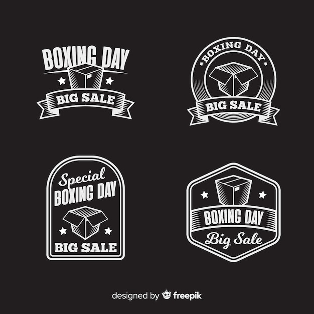 Vintage boxing day sale badge collection