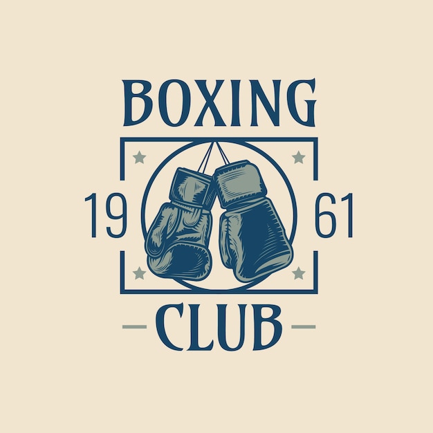 Free vector vintage boxing logo