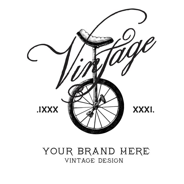 Vintage brand logo design vector