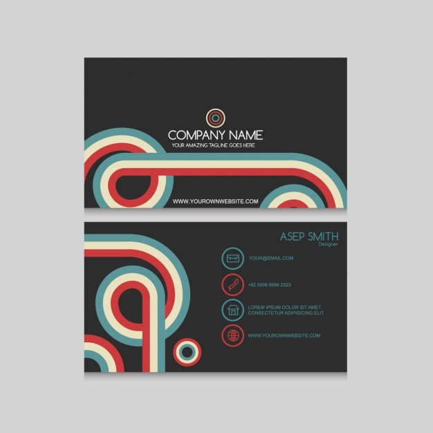 Free vector vintage business card design