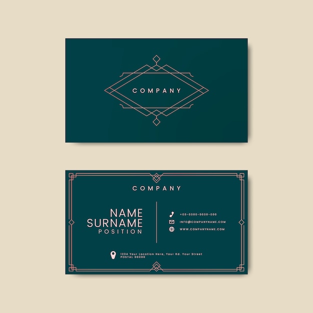 Vintage business card letterpress mockup