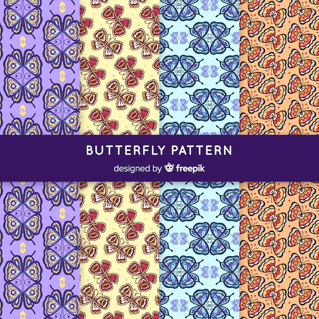 Vintage butterfly pattern collection