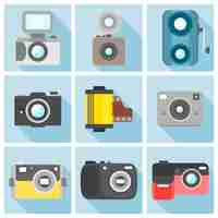 Free vector vintage camera collection