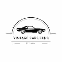 Vettore gratuito logo del club di auto d'epoca