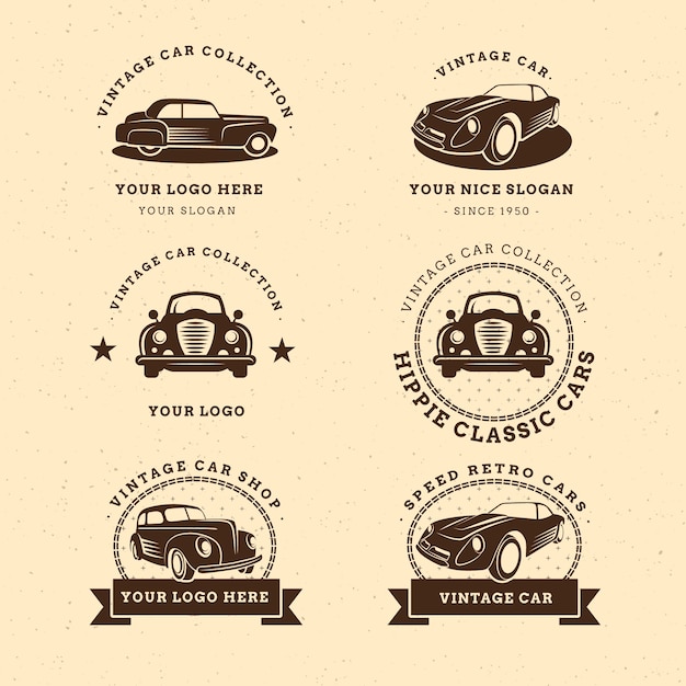 Collezione logo auto d'epoca