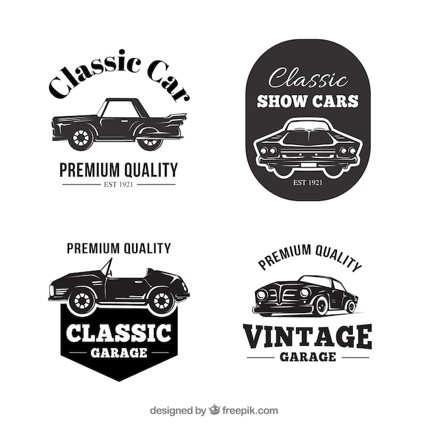 Vintage car logo collection