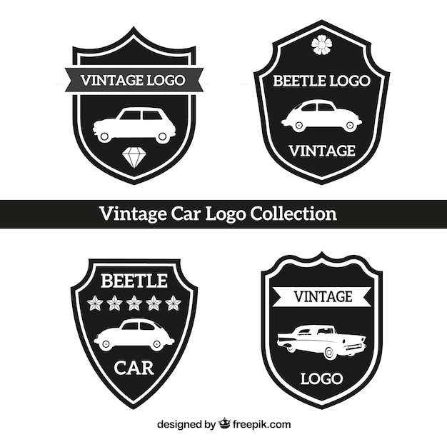 Vintage car logo collection