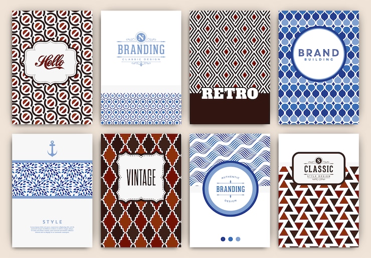 Free Vector vintage cards collection