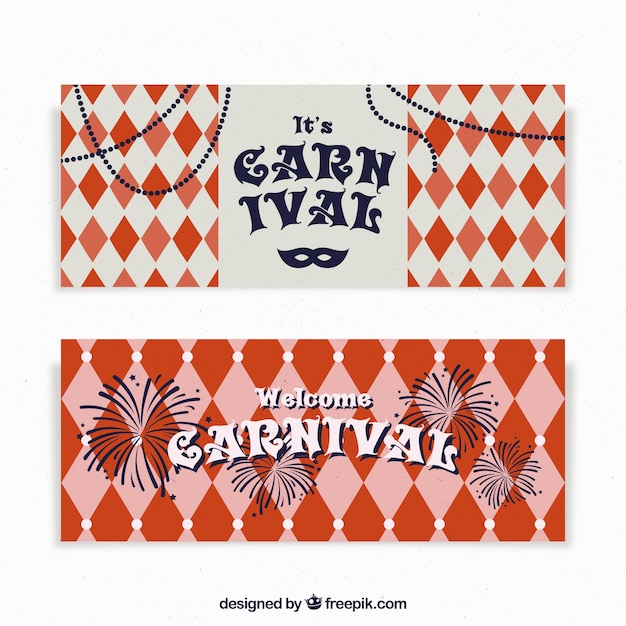 Free vector vintage carnival banners