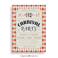 Vintage carnival party flyer/poster