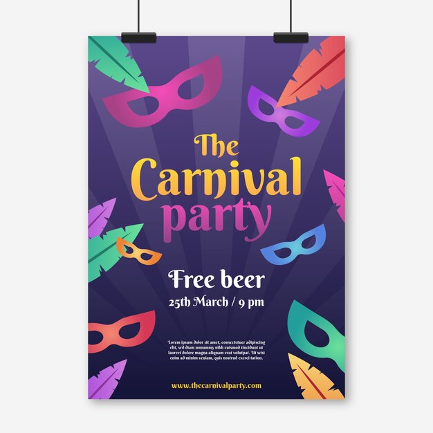 vintage carnival party poster template