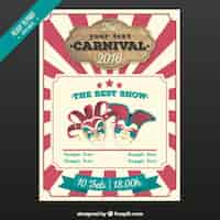 Free vector vintage carnival poster